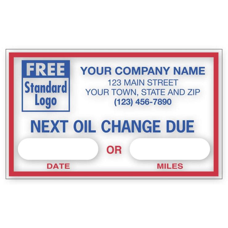 Static Cling Labels - Service Performed