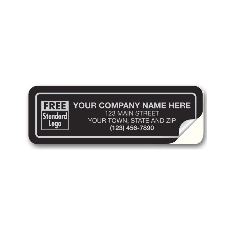Tuff Shield Black Vinyl Labels - Black