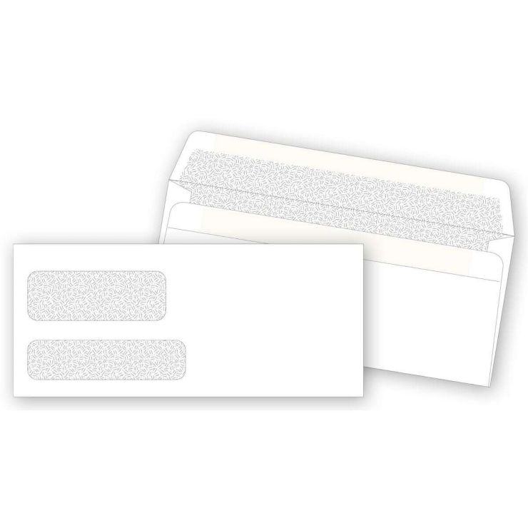 2-Window Confidential Self Seal Envelope 3-7/8 X 8-7/8