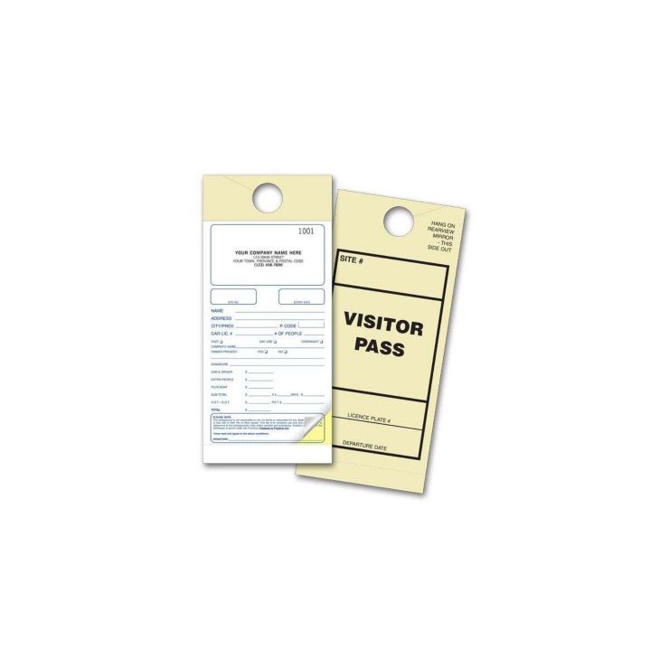 Camping Visitor Pass Mirror Tags