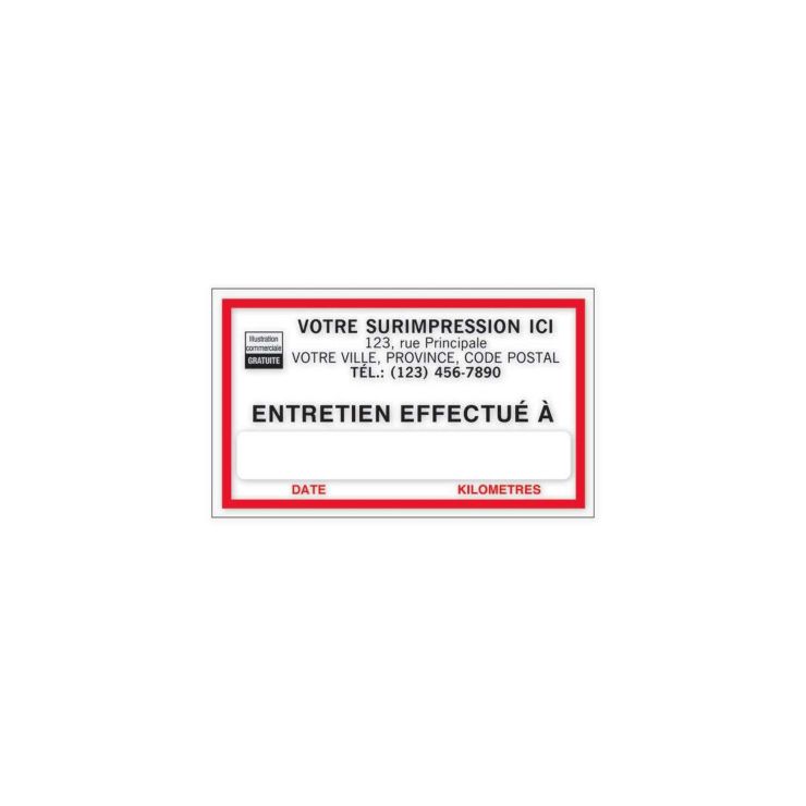 Bilingual Static Cling Labels - Service Performed