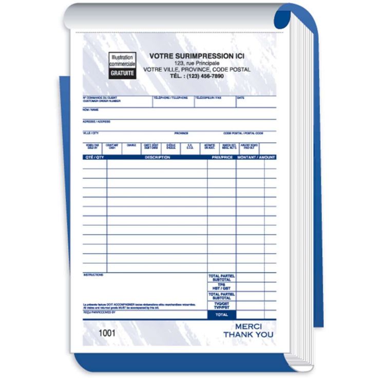 Bilingual Sales Receipt Books - Large - 2 Part