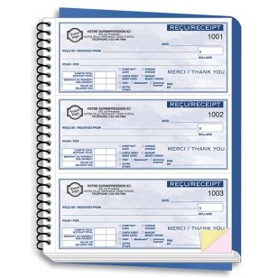 Bilingual Receipt Books - 2 Part