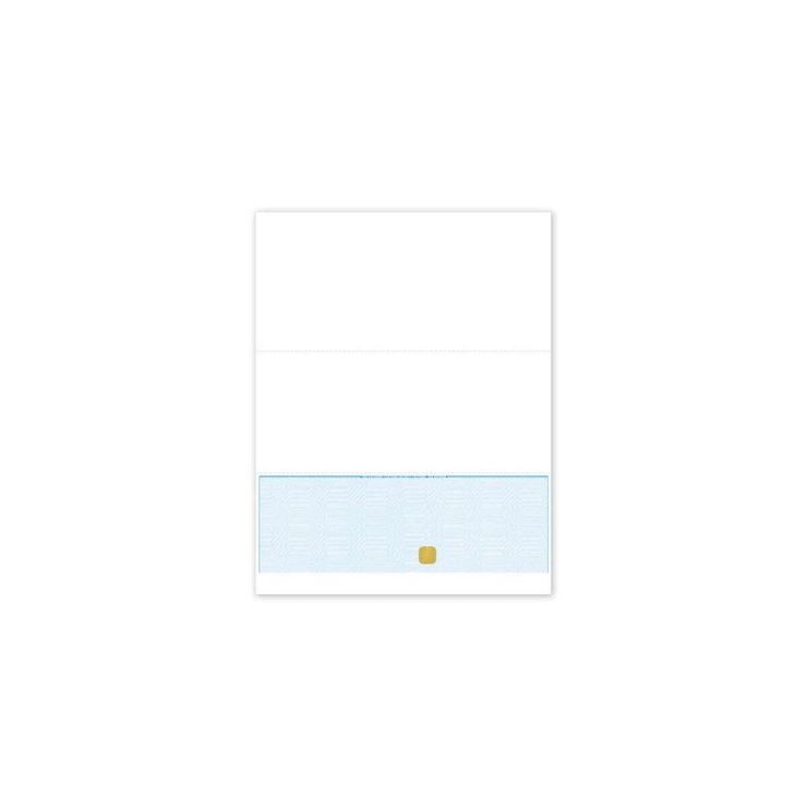 Bottom Laser Cheque-Cyan-Unimprinted