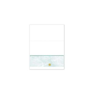 Bottom Laser Cheque-Green-Unimprinted