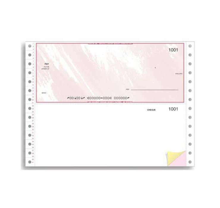 Continuous 7" Top Cheque - 1 Part