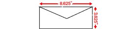 8-5/8 x 3-5/8 envelopes