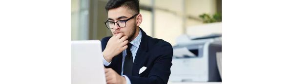 Man working on a computer