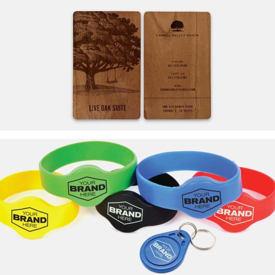 Eco friendly key cards and wristbands