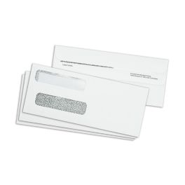 Business Envelopes - Custom Printed Double Window Envelope 6 3/16 x 3 3/4 -  91567 by Deluxe