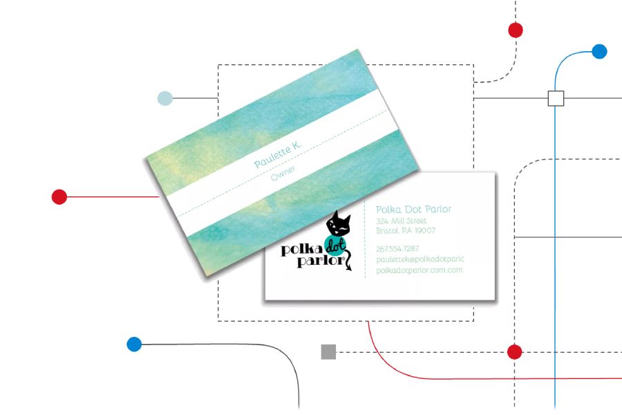 Printed business cards