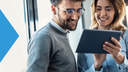 Coworkers discussing trigger marketing