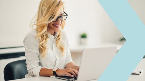 woman using laptop