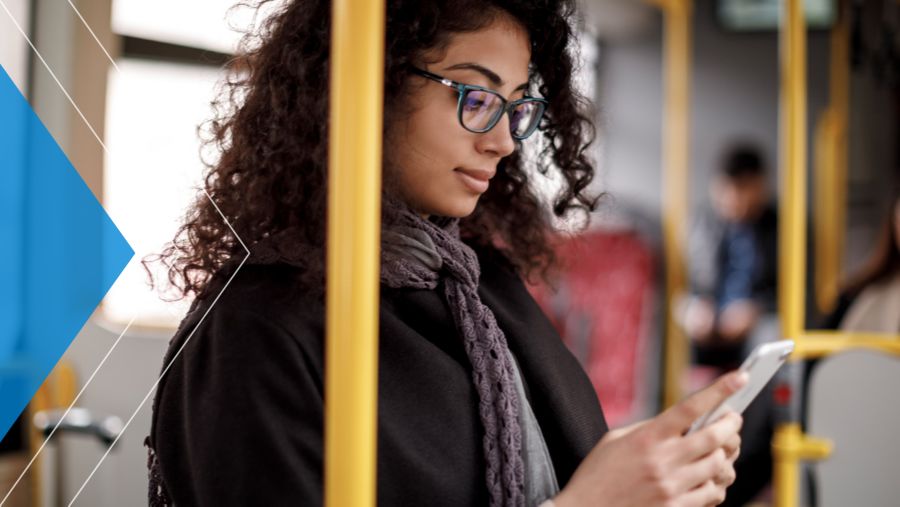 Woman making a digital payment on her mobile phone. 