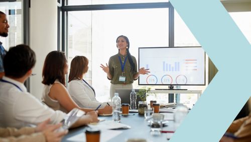 business woman presenting 