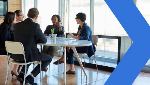 meeting around a table