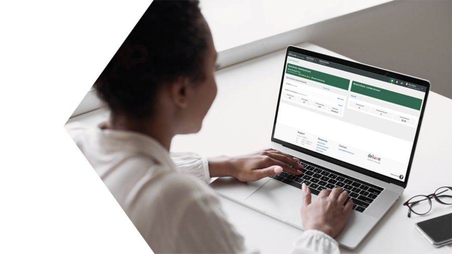 Healthcare woman on computer