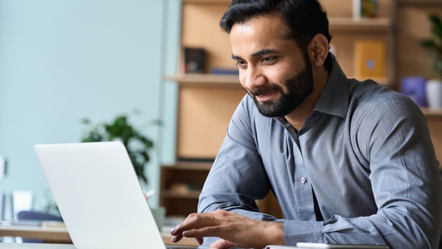 Man on computer