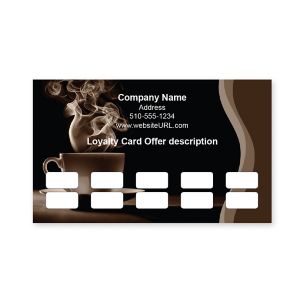 Morning Brew Loyalty Card 2x3-1/2 Rectangle - Brown