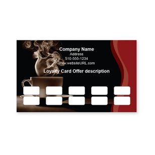 Morning Brew Loyalty Card 2x3-1/2 Rectangle - Wine
