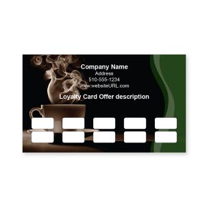Morning Brew Loyalty Card 2x3-1/2 Rectangle - Verdun Green
