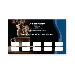 Morning Brew Loyalty Card 2x3-1/2 Rectangle - Blue Stratos