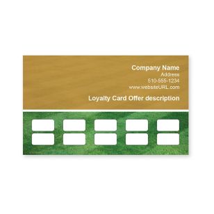 Fresh Green Loyalty Cards 2x3-1/2 Rectangle - Burnt Orange