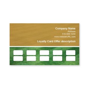 Fresh Green Loyalty Cards 2x3-1/2 Rectangle - Burnt Orange