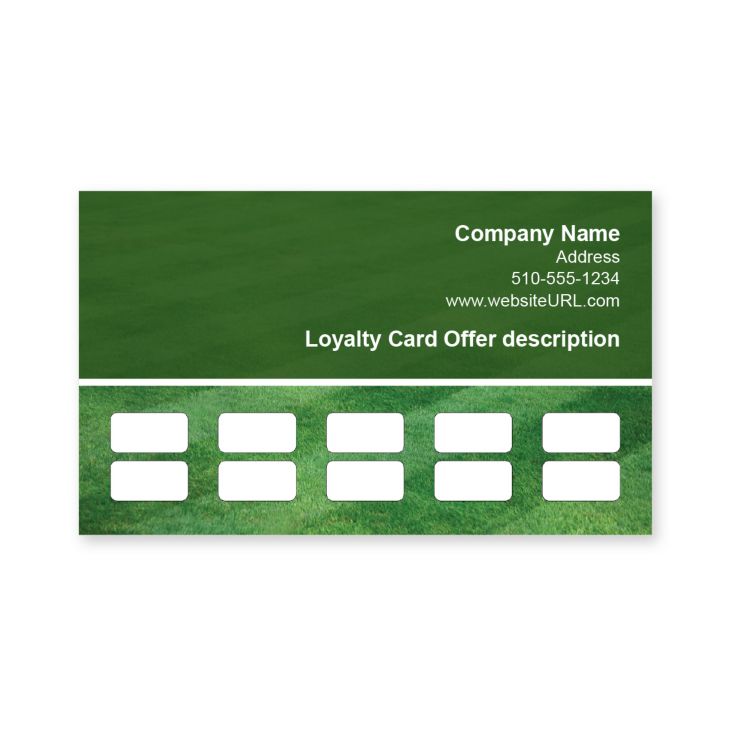 Fresh Green Loyalty Cards 2x3-1/2 Rectangle - Verdun Green