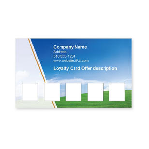 Hills of Green Loyalty Cards 2x3-1/2 Rectangle - Catskill White