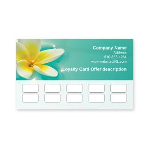 Plumeria Loyalty Cards 2x3-1/2 Rectangle - Catskill White