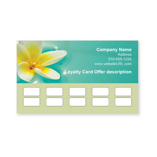Plumeria Loyalty Cards 2x3-1/2 Rectangle - Ginger