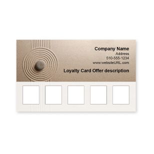 Zen Sand Loyalty Cards 2x3-1/2 Rectangle - Wheat