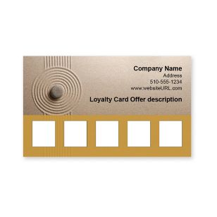 Zen Sand Loyalty Cards 2x3-1/2 Rectangle - Peru