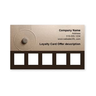 Zen Sand Loyalty Cards 2x3-1/2 Rectangle - Royal Maroon
