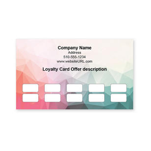 Crystal Color Loyalty Cards 2x3-1/2 Rectangle - Hibiscus