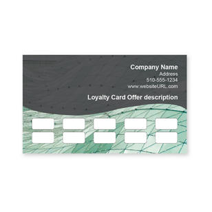 Truss Loyalty Cards 2x3-1/2 Rectangle - De York Green
