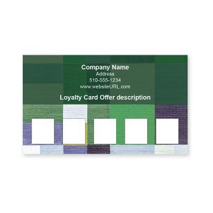 Mozaic Bricks Loyalty Cards 2x3-1/2 Rectangle - Verdun Green