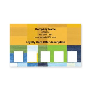 Mozaic Bricks Loyalty Cards 2x3-1/2 Rectangle - Grandis Orange