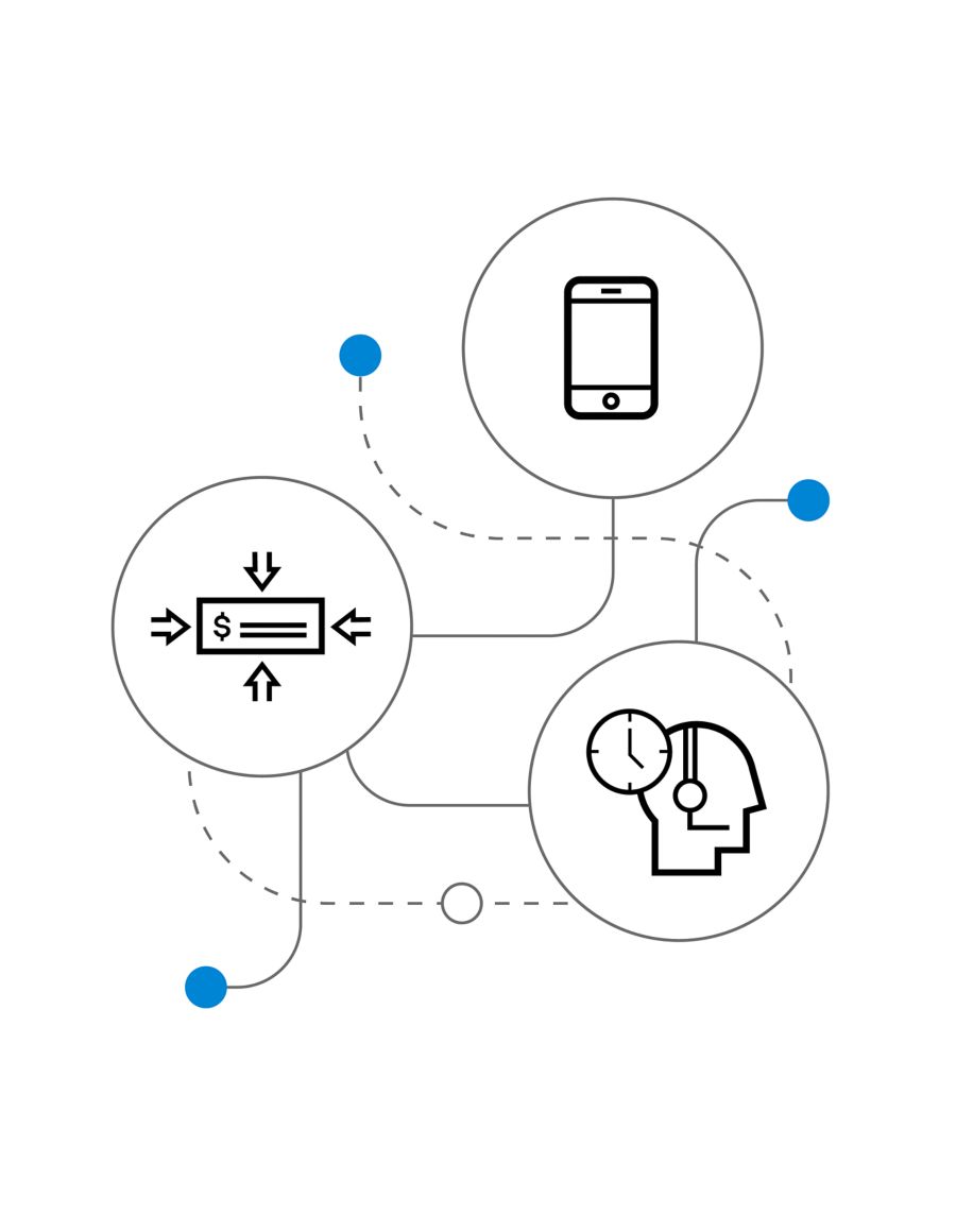 An infographic that shows various icons to represent business growth.