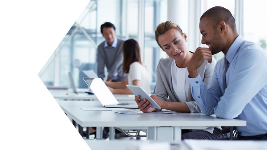 People working together at a desk