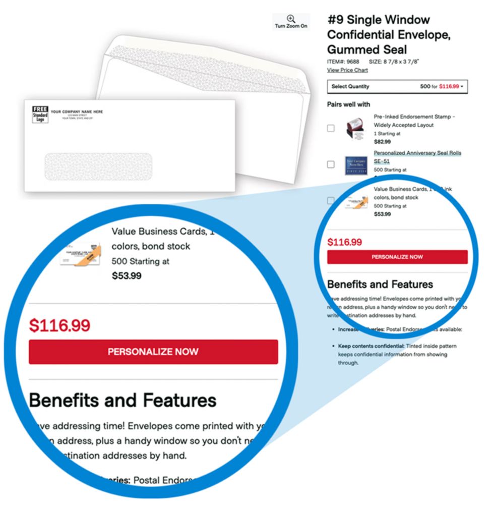 Business Envelopes Personalization