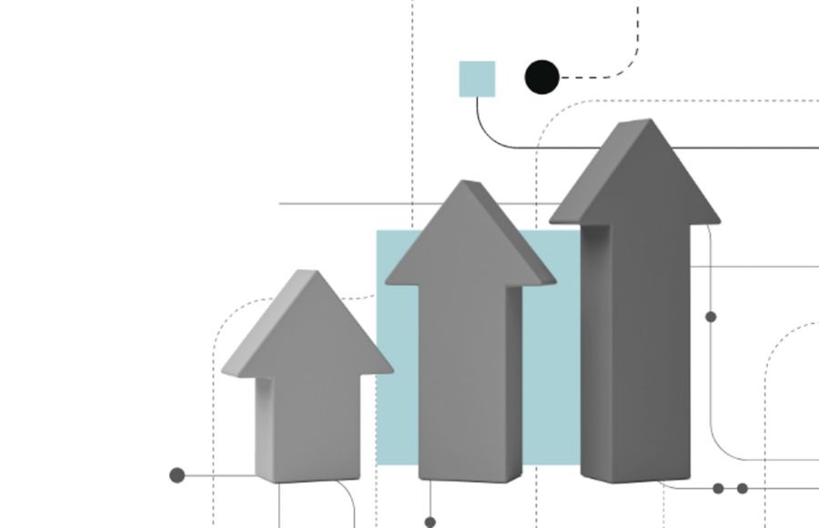 An infographic showing three upward pointing arrows representing remote lockbox efficiency.