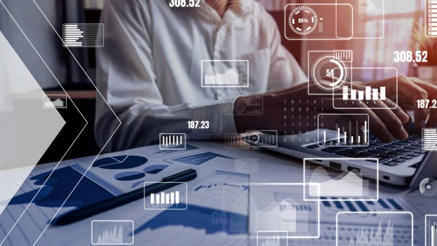 Hands typing on a laptop regarding AR Process