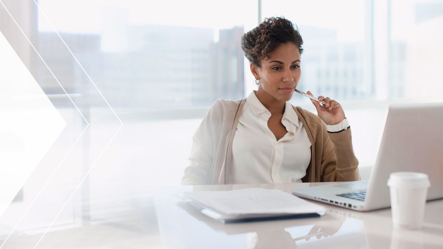 Woman at her laptop