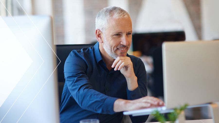 Man using lockbox security